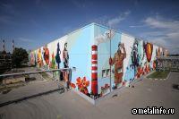 Металлоинвест создал масштабные муралы на набережной в Старом Осколе и территории ОЭМК